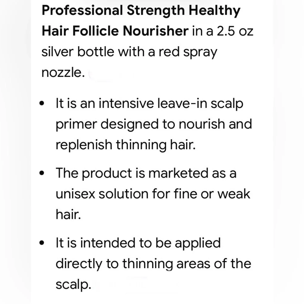 Bosley Professional Strength Healthy Hair Follicle Nourisher- set of 3 bottles